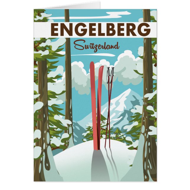 Poster de esquí Engelberg Suiza (Frente)