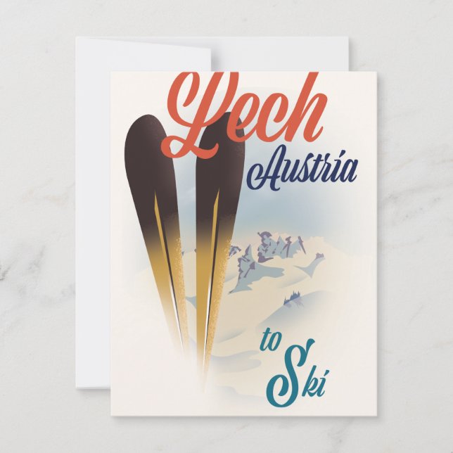 Póster de esquí Lech Austria (Anverso)