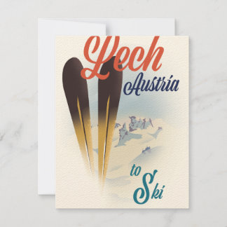 Póster de esquí Lech Austria