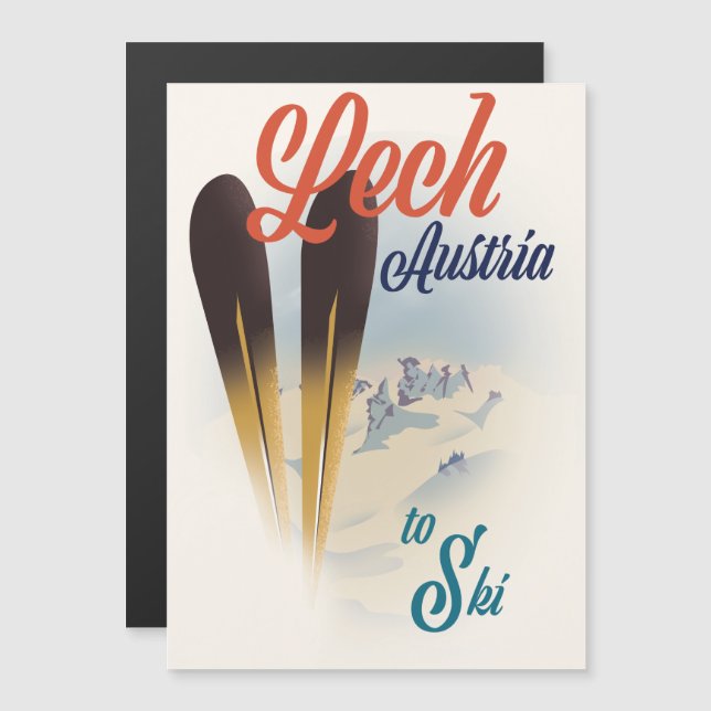 Póster de esquí Lech Austria (Anverso/Reverso)