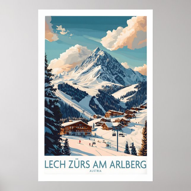 Póster de esquí Lech Zürs am Arlberg 1 (Frente)