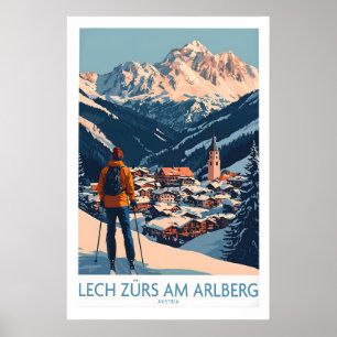 Póster de esquí Lech Zürs am Arlberg Austria 1