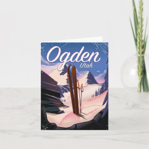 póster de esquí ogden, Utah