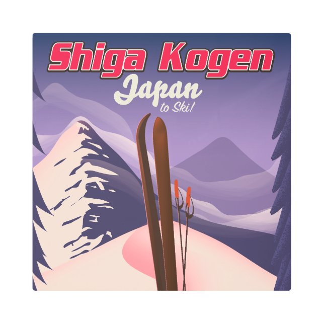 poster de esquí shiga kogen japan (Anverso)