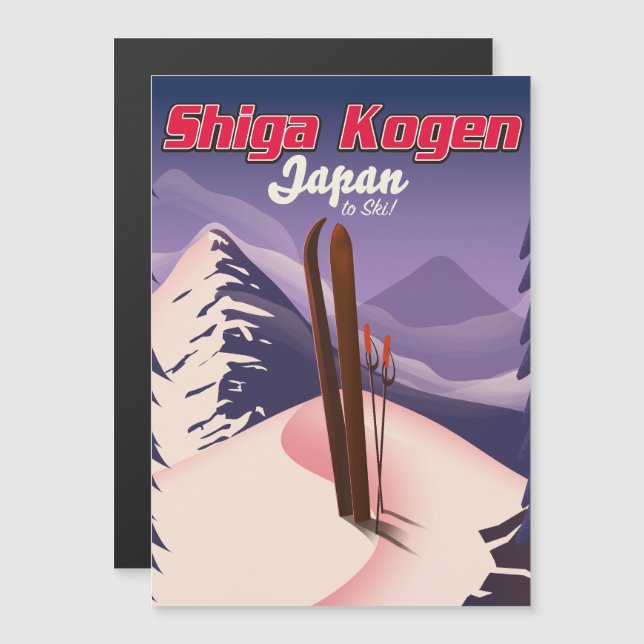 poster de esquí shiga kogen japan (Anverso/Reverso)