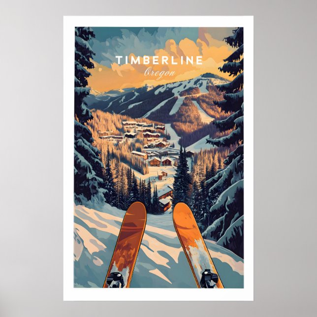 Póster de esquí Timberline 1 (Frente)