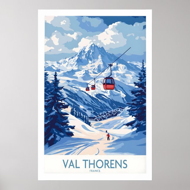 Póster de esquí Val Thorens 1 (Frente)