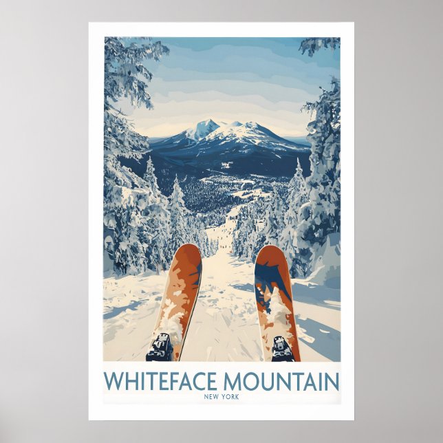 Póster de esquí Whiteface 1 (Frente)