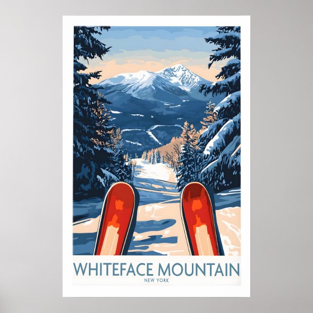Póster de esquí Whiteface Mountain Ski Resort 1 (Frente)
