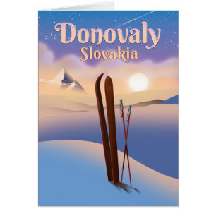 Poster de esquiar Donovaly Slovakia.