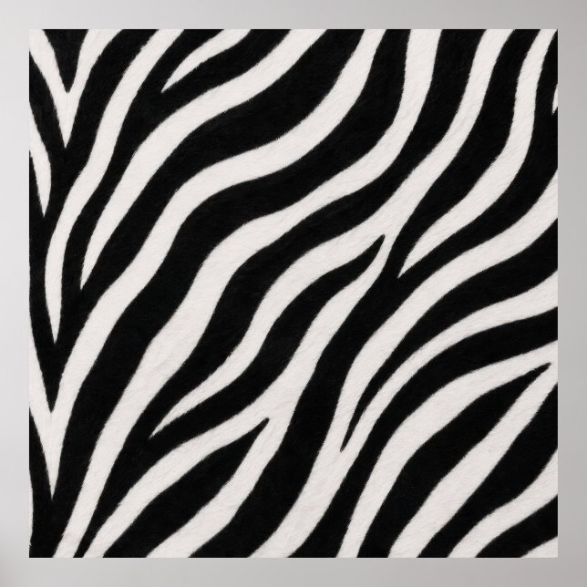 Póster de estampado de cebra elegante Decoración c (Frente)