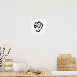 Póster de estilo vectorial con arte de letras abst