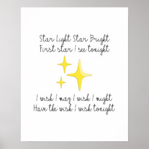 Póster de Estrella Brillante Estrella Ligera