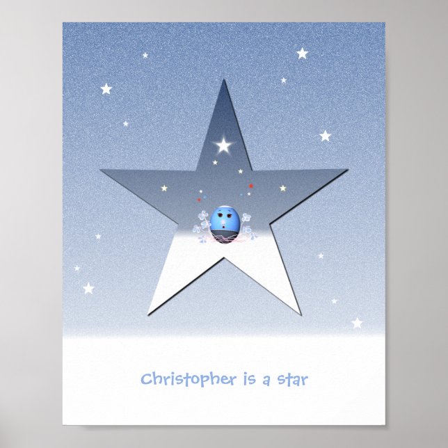 Póster de estrella para niños (Frente)