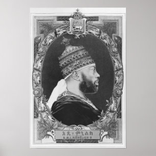 Póster de Etiopía, Menelik II