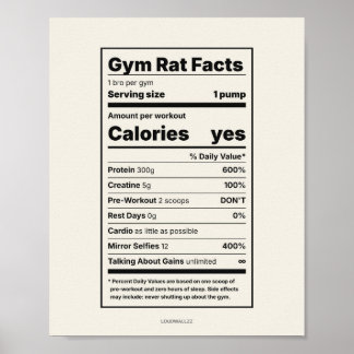 Póster de etiqueta de nutrición divertida con dato