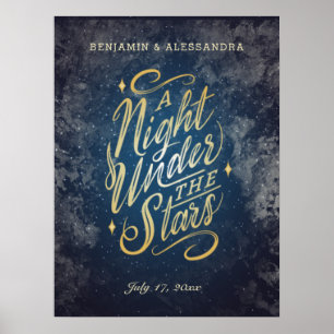 Póster de evento de Una Noche Bajo las Estrellas