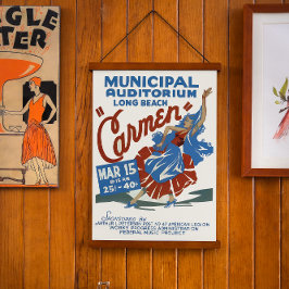 Poster de eventos musicales de vintage - Carmen