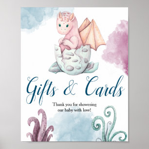 Póster de exhibición de regalos y tarjetas para ba