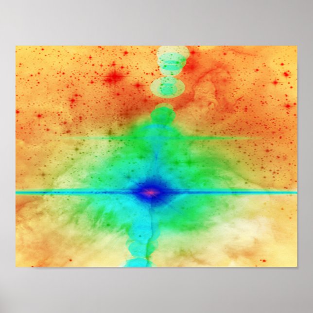 Póster de explosión de estrella abstracta (Frente)