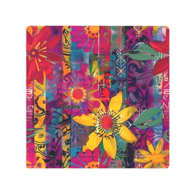 Poster de explosión de flores de graffiti urbano V (Anverso)