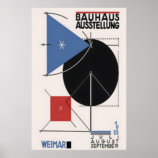 Póster de Exposición Bauhaus Arte Abstracto Geomét (Frente)