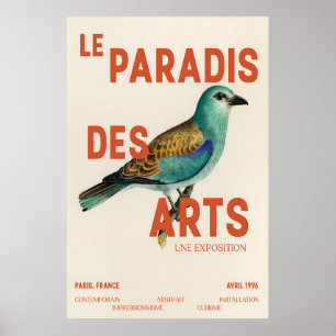 Póster de exposición de arte de aves Abstracto Imp