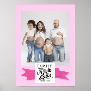 Póster de familia de cita moderna con foto persona