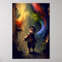 Póster de Fantasía de Pícaro Mediano | Arte de RPG