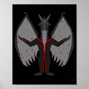 Póster de fantasía del dragón nacido en luna de sa