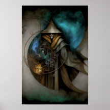 Póster de Fantasía del Mago Oscuro | Decoración de