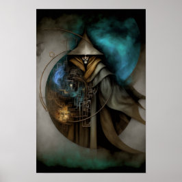 Póster de Fantasía del Mago Oscuro | Decoración de
