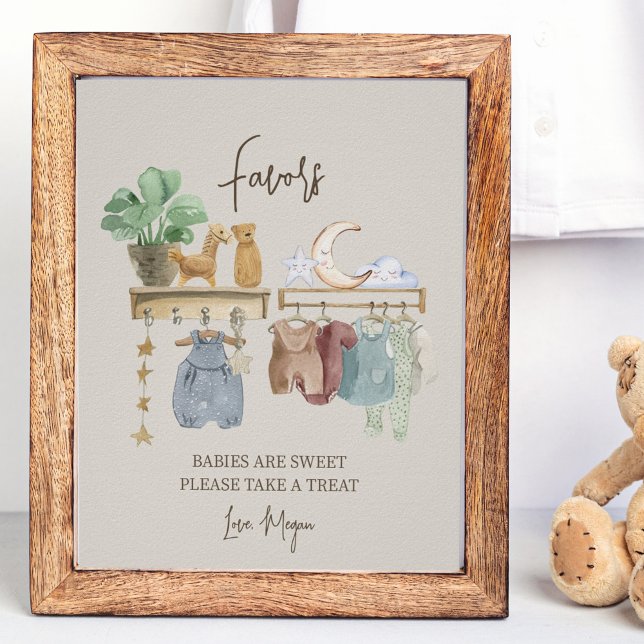 Póster de favores del tema Boho Baby Shower Nurser (Subido por el creador)