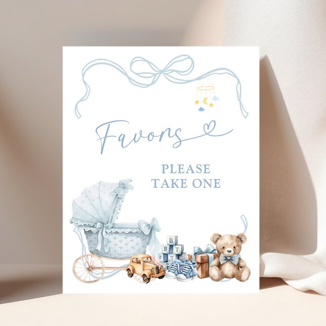 Póster de favores para baby shower de Carruaje Coq (Subido por el creador)