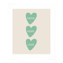 Póster de fe esperanza amor motivacional