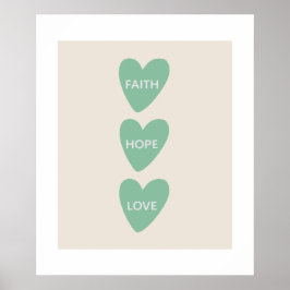 Póster de fe esperanza amor motivacional