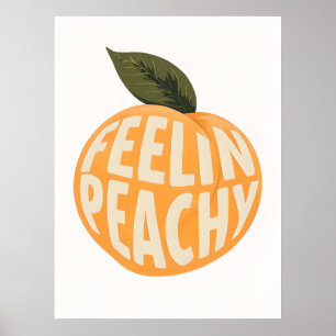 Póster de 'Feelin’ Peachy' – Arte mural retro dive
