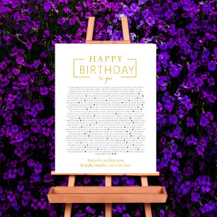 Póster de Feliz Cumpleaños para Ti Razones por l