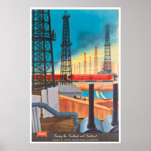 Póster de Ferrocarril Arte de Trenes de Bern Hill 