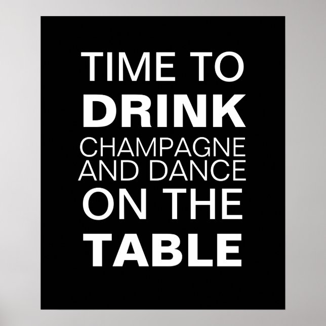 Póster de Fiesta de Champagne (Frente)