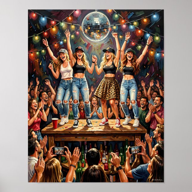 Póster de fiesta de energía de celebración de medi (Frente)