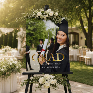 Póster de fiesta de graduación con foto personaliz