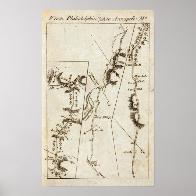 Póster De Filadelfia a Annapolis Md 58 (Frente)