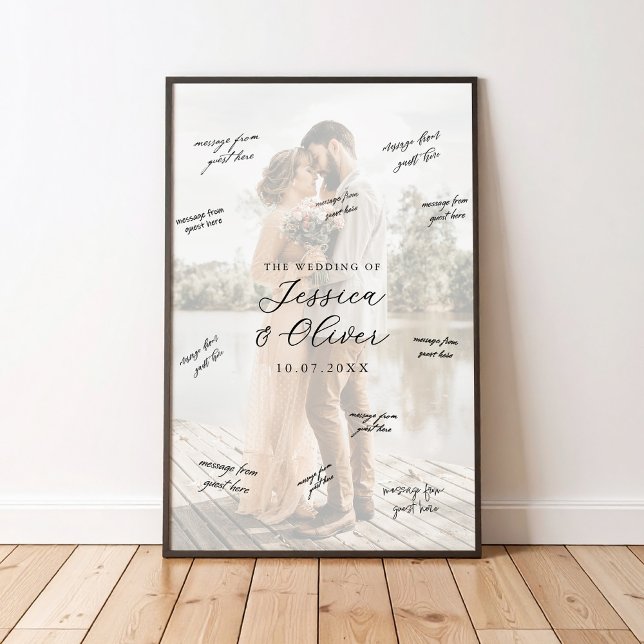 Póster de firma de boda con foto para libro de inv (Subido por el creador)