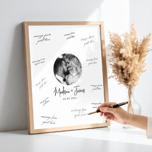 Póster de firma para libro de invitados de boda