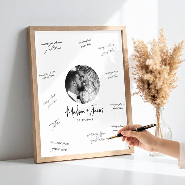 Póster de firma para libro de invitados de boda (Subido por el creador)