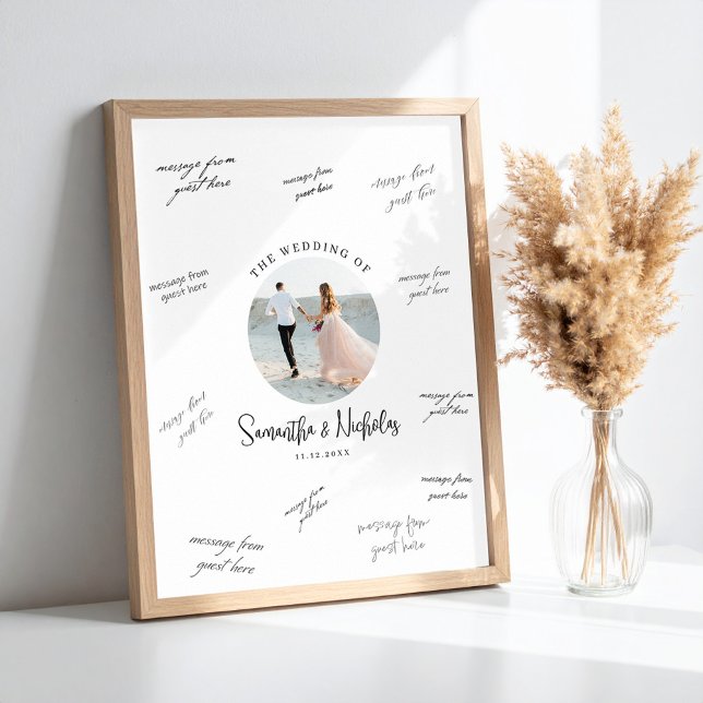Póster de firma para libro de invitados de boda (Subido por el creador)