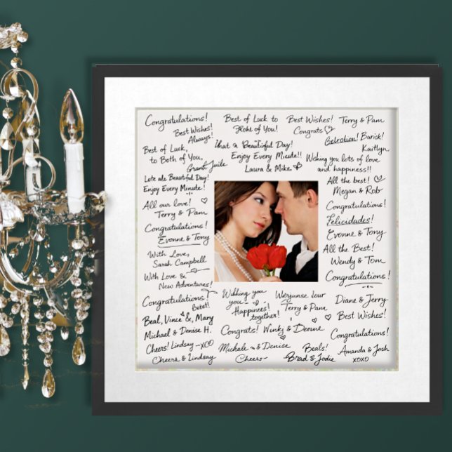 Póster de firmas para invitados de la foto de boda (Subido por el creador)