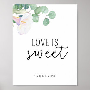 Póster de flor de Calla - El amor es dulce, toma u