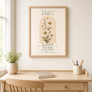 Póster de Flor de Cumpleaños Personalizado de Dais